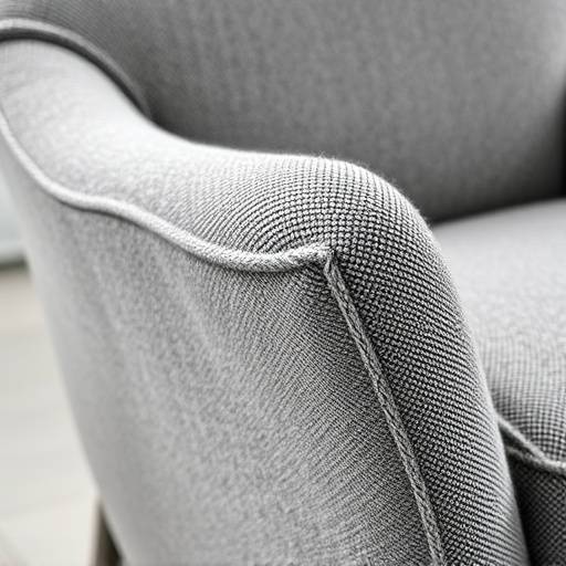 Close-up of the textured fabric on a Lumina Designs armchair