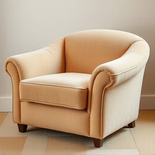 Relaxing oversized armchair with plush cushions and a warm beige fabric.